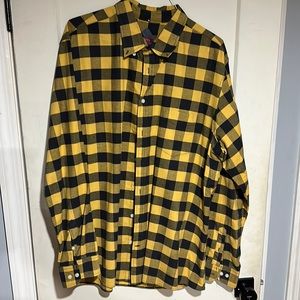 Merona Yellow & Blue Button Down